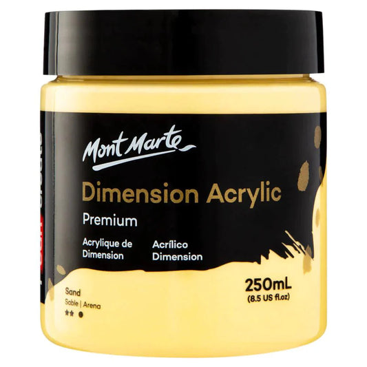Dimension Acrylic Paint 250ml Pot - Sand - Mont Marte - Glowish