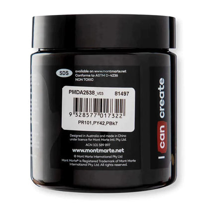 Dimension Acrylic Paint 250ml Pot - Van Dyke Brown - Mont Marte - Glowish