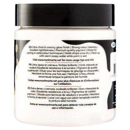 Dimension Acrylic Paint 250ml Pot - Pearl White - Mont Marte - Glowish