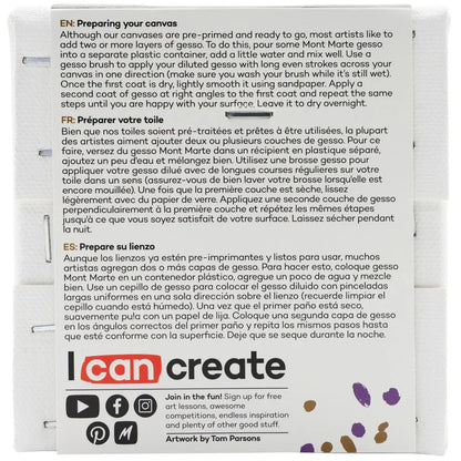 Double Thick Canvas Premium 10.2 x 10.2cm (4 x 4in) - Mont Marte - Glowish