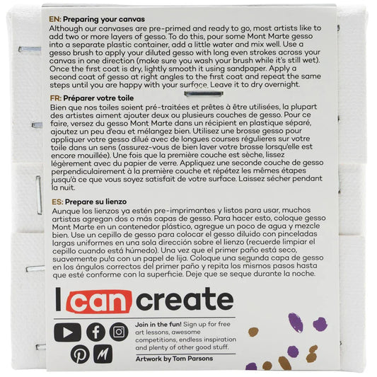 Double Thick Canvas Premium 10.2 x 10.2cm (4 x 4in) - Mont Marte - Glowish