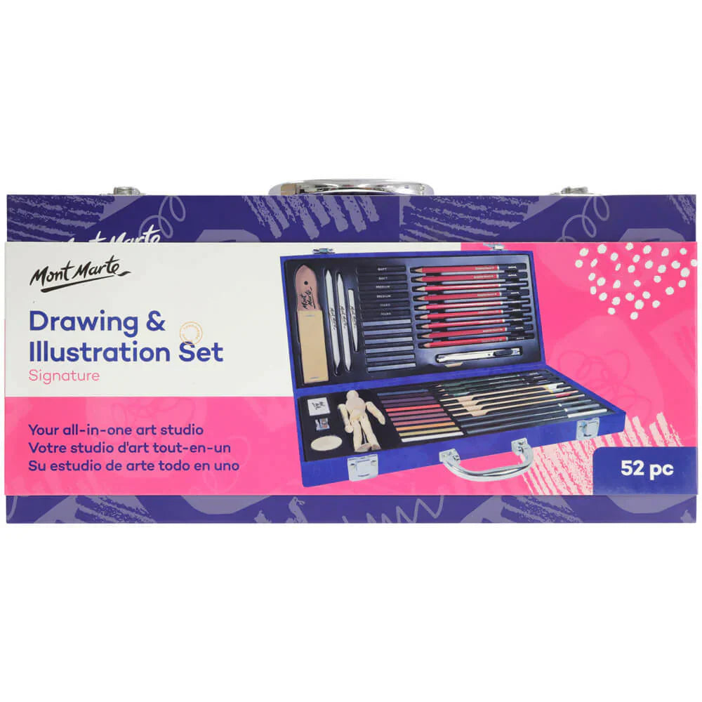 Drawing and Illustration Set Signature 52pc - Mont Marte - Glowish