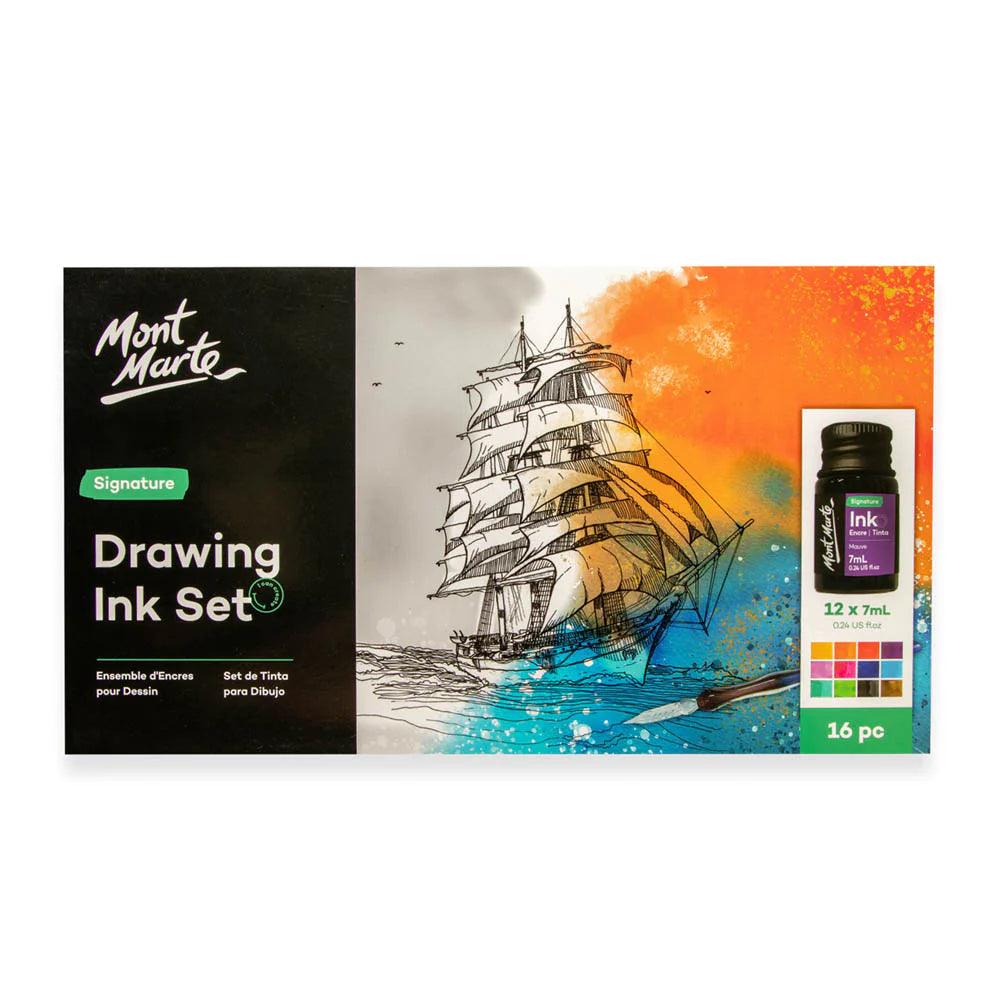 Drawing Ink Set Signature 16pc - Mont Marte ArtSupplies.nz