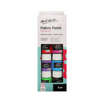 Fabric Paint Set 8pce x 20ml - Mont Marte - Glowish