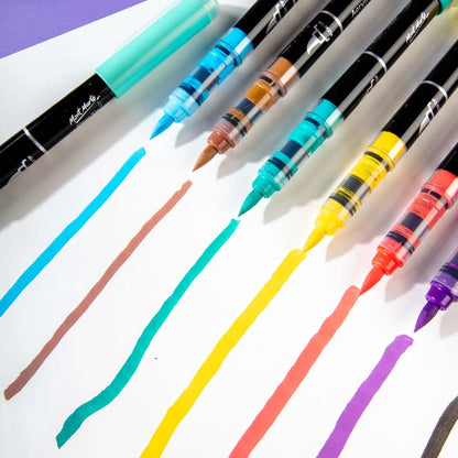 Flexi Tip Acrylic Paint Pens Premium 12pc - Mont Marte - Glowish