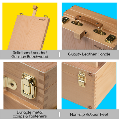 MEEDEN Wood Sketchbox Easel with storage drawers
