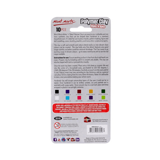 Make n Bake Polymer Clay 10pce - Glowish