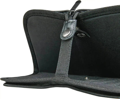 Empty MEEDEN brush case folded upright as a portable stand