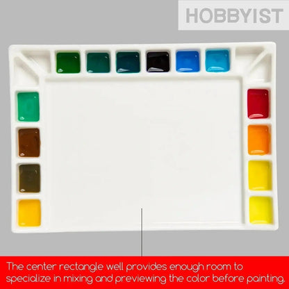 MEEDEN palette showing 18 colour wells and central mixing area