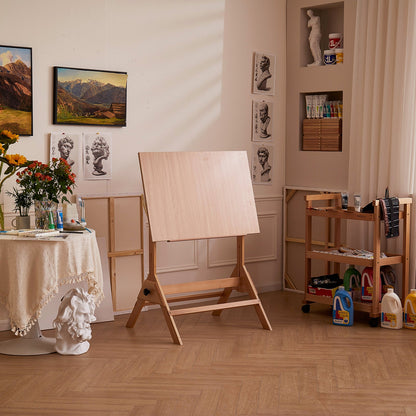 MEEDEN drafting table angled upright in a natural-light studio