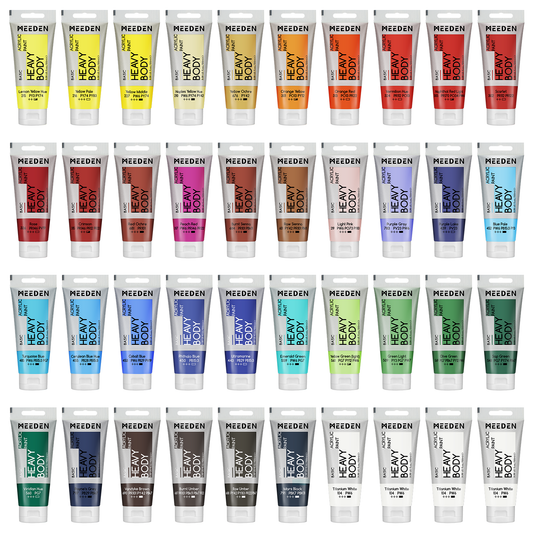 MEEDEN heavy body acrylic paint set with forty 100ml tubes