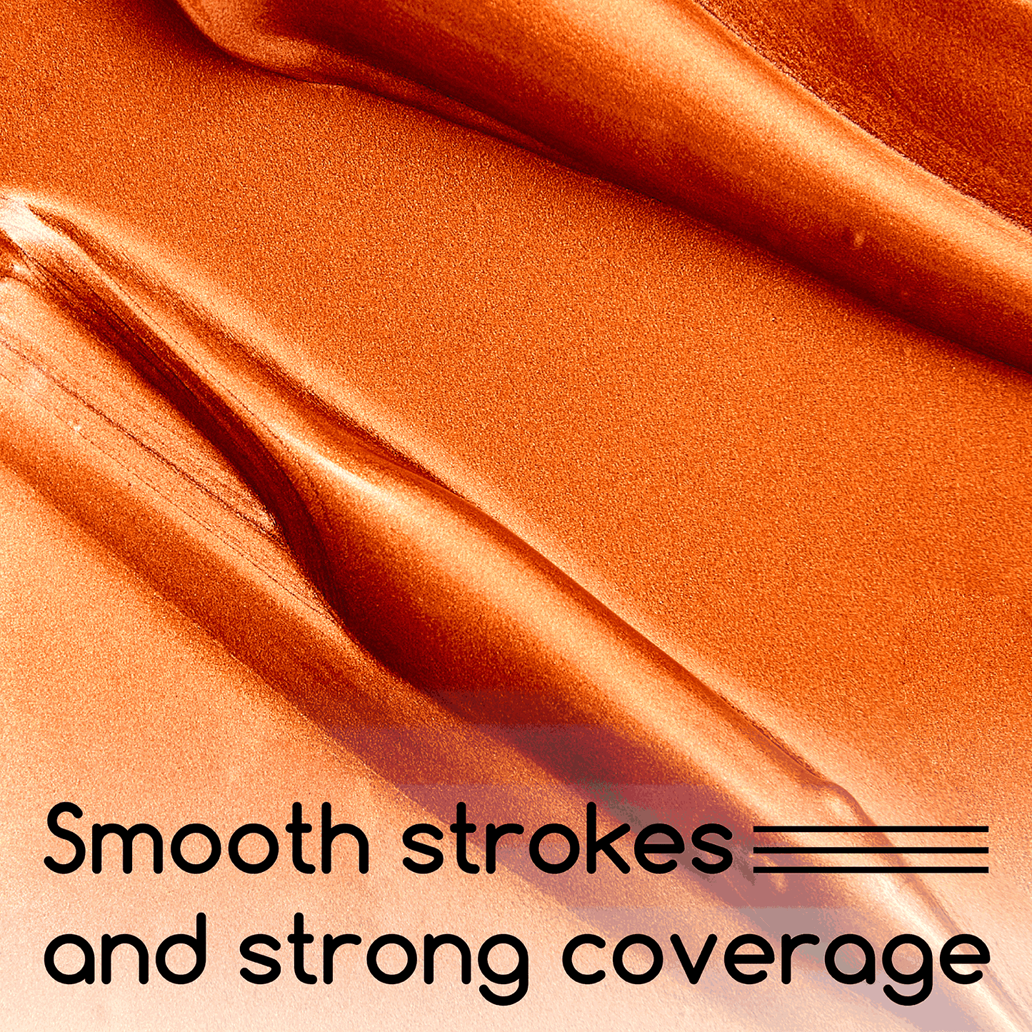 Close view of smooth MEEDEN Metallic Copper acrylic paint texture