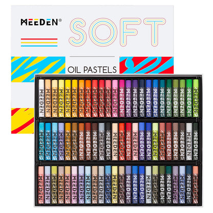 MEEDEN soft oil pastel set containing 72 assorted colours