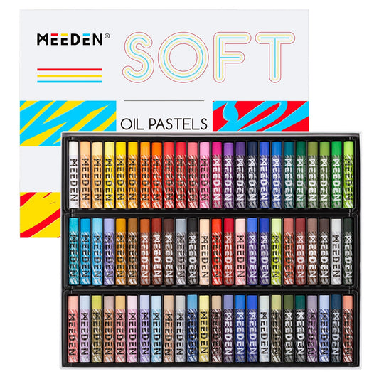 MEEDEN soft oil pastel set containing 72 assorted colours