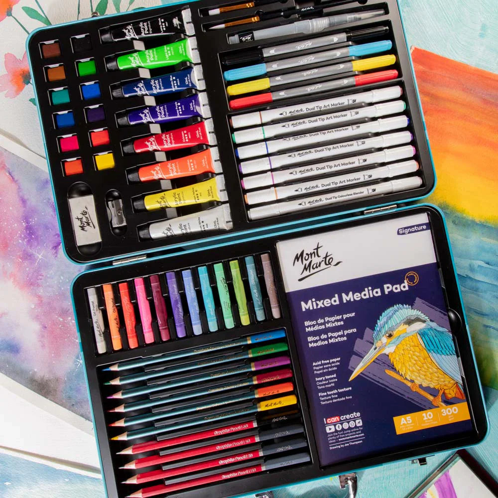 Mixed Media Art Set Signature 60pc - Mont Marte - Glowish