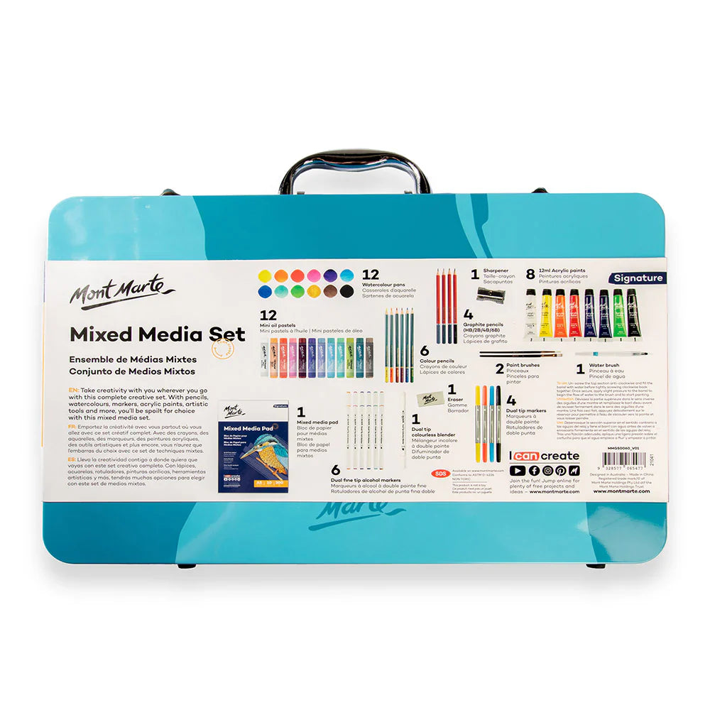 Mixed Media Art Set Signature 60pc - Mont Marte - Glowish