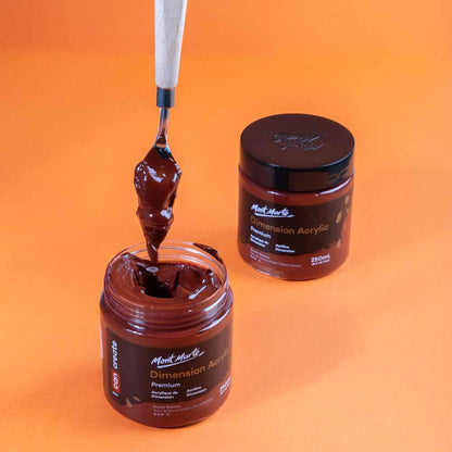 Dimension Acrylic Paint 250ml Pot - Burnt Sienna - Mont Marte - Glowish