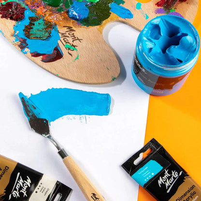 Dimension Acrylic Paint 250ml Pot - Monastral Cerulean - Mont Marte - Glowish