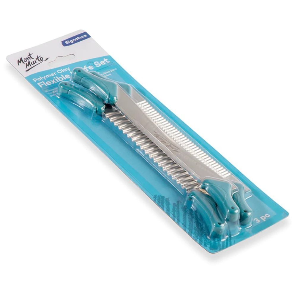 Mont Marte Polymer Clay Flexible Knife Set 3pc alternate view