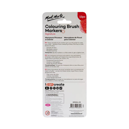 Mont Marte Coloring Brush Markers Signature 12pcs - Glowish
