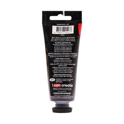 Mont Marte Dimension Acrylic Premium 75ml Tube - Brilliant Red - Glowish