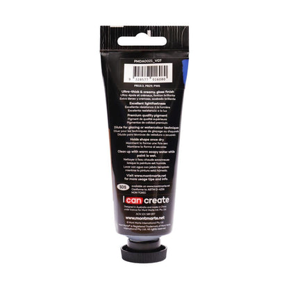 Mont Marte Dimension Acrylic Premium 75ml Tube - Cyan - Glowish