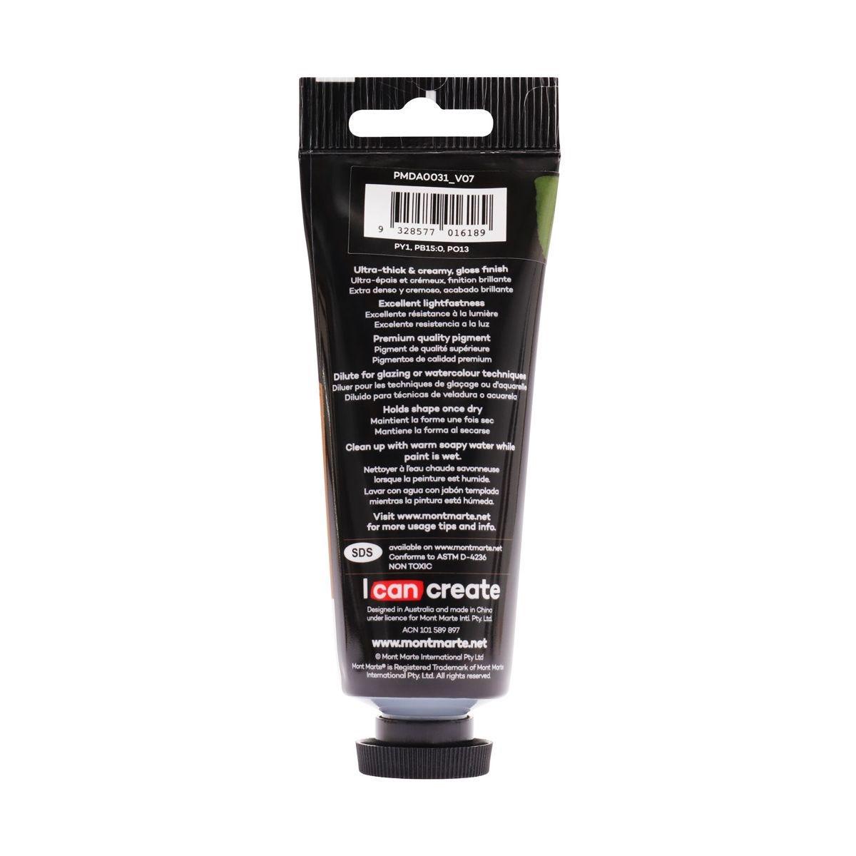 Mont Marte Dimension Acrylic Premium 75ml Tube - Olive Green - Glowish