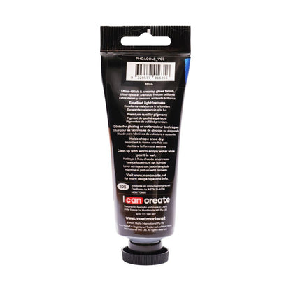 Mont Marte Dimension Acrylic Premium 75ml Tube - Pearl Sapphire - Glowish