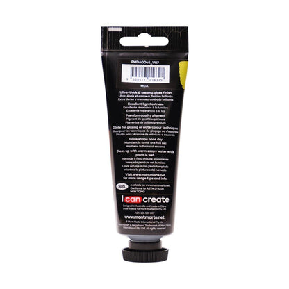Mont Marte Dimension Acrylic Premium 75ml Tube - Pearl Yellow Mid - Glowish