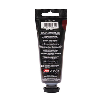 Mont Marte Dimension Acrylic Premium 75ml Tube - Rose Madder - Glowish