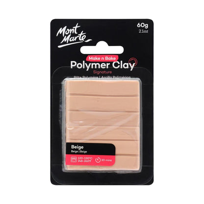 Mont Marte Make n Bake Polymer Clay Signature 60g - Beige - Glowish