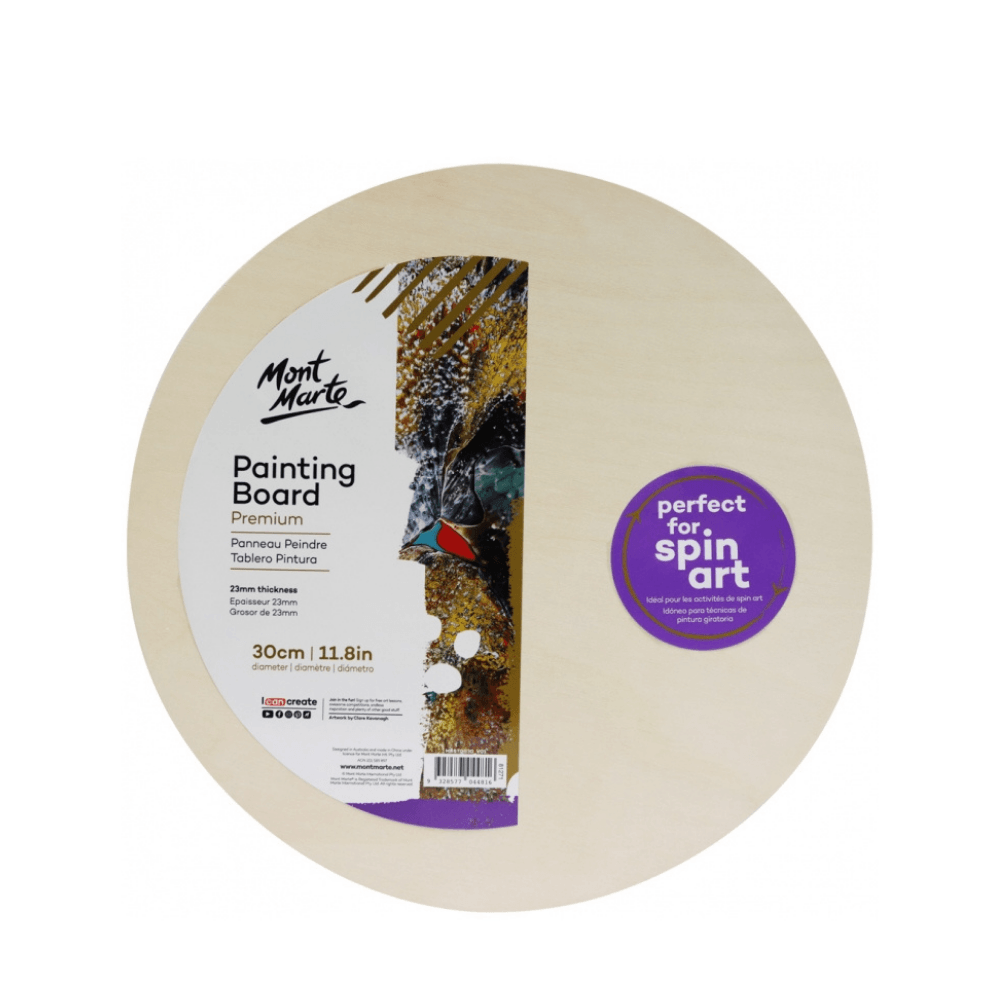 Mont Marte Premium Painting Board Round 30cm (11.8in)