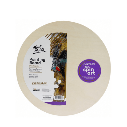 Mont Marte Premium Painting Board Round 30cm (11.8in) - Glowish