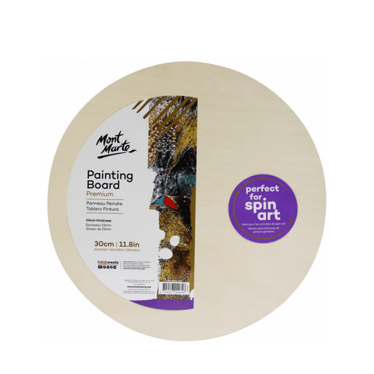 Mont Marte Premium Painting Board Round 30cm (11.8in) - Glowish