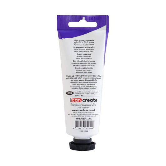 Mont Marte Satin Acrylic Paint Tube 75ml - Hookers Green - ArtSupplies.nz