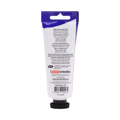 Mont Marte Satin Acrylic Paint Tube 75ml - Medium Green - ArtSupplies.nz