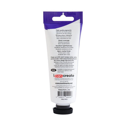 Mont Marte Satin Acrylic Paint Tube 75ml - Scarlet - ArtSupplies.nz