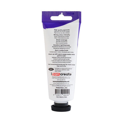 Mont Marte Satin Acrylic Paint Tube 75ml - Turquoise - ArtSupplies.nz