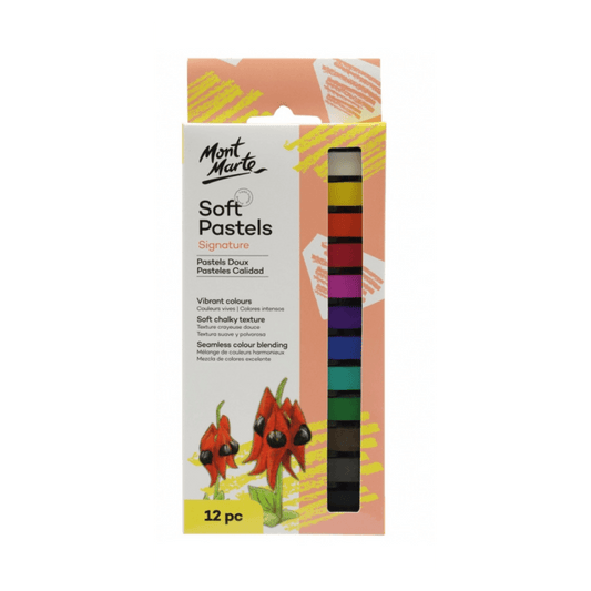 Mont Marte Soft Pastels 12 Colours - Glowish