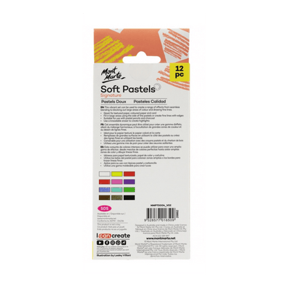 Mont Marte Soft Pastels 12 Colours - Glowish