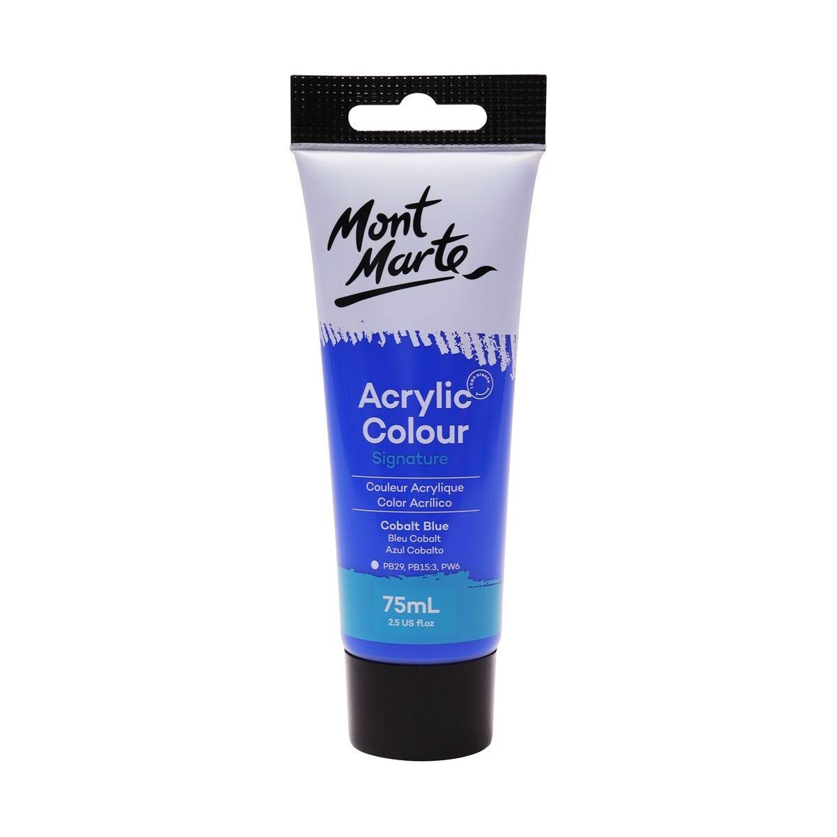 Mont Marte Studio Acrylic Paint Tube 75ml - Cobalt Blue - ArtSupplies.nz