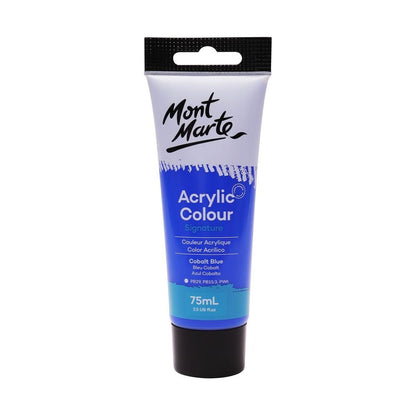 Mont Marte Studio Acrylic Paint Tube 75ml - Cobalt Blue - ArtSupplies.nz
