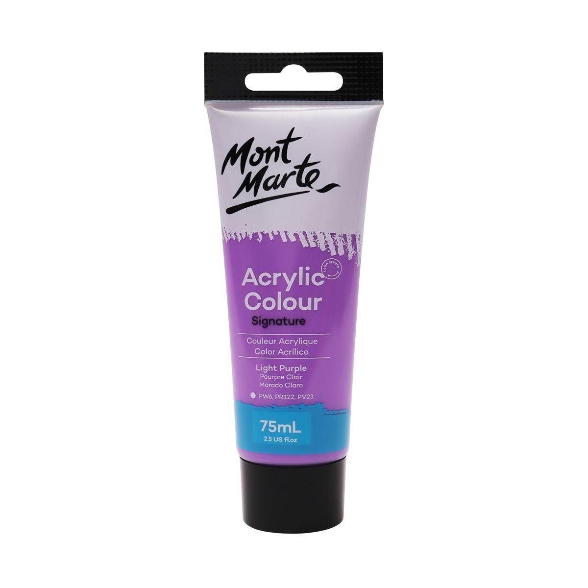 Mont Marte Studio Acrylic Paint Tube 75ml - Light Purple - ArtSupplies.nz