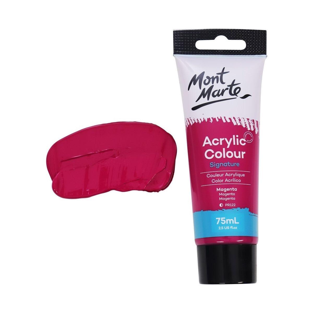 Mont Marte Studio Acrylic Paint Tube 75ml - Magenta - ArtSupplies.nz