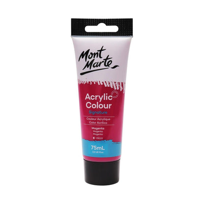 Mont Marte Studio Acrylic Paint Tube 75ml - Magenta - ArtSupplies.nz