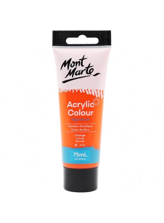 Mont Marte Studio Acrylic Paint Tube 75ml - Orange - ArtSupplies.nz