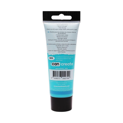 Mont Marte Studio Acrylic Paint Tube 75ml - Turquoise - Glowish