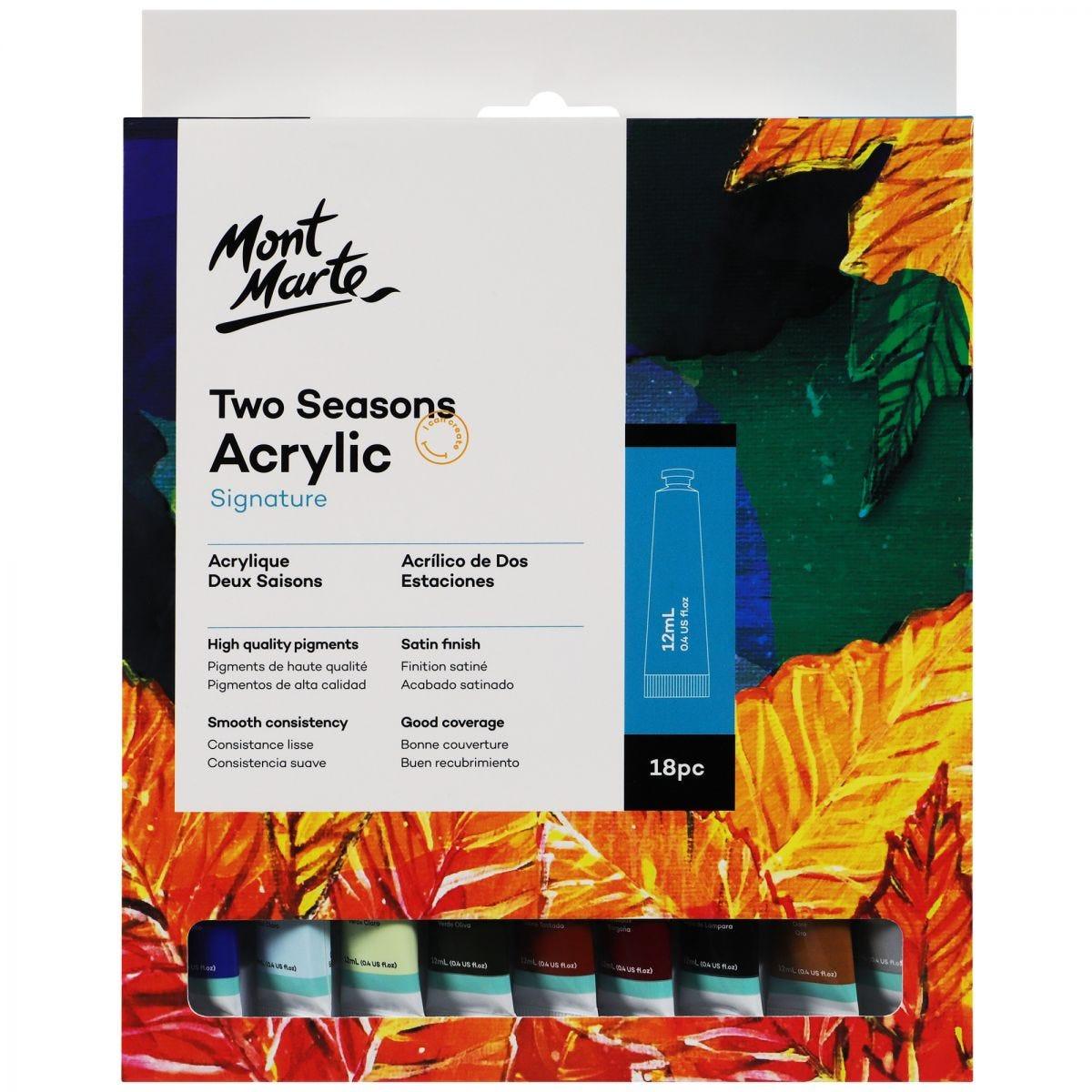 Two Seasons Acrylic Color Paints Signature 18pce x 12ml (0.4oz) - Mont Marte - Glowish