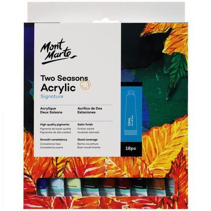Two Seasons Acrylic Color Paints Signature 18pce x 12ml (0.4oz) - Mont Marte - Glowish