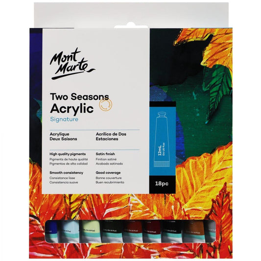 Two Seasons Acrylic Color Paints Signature 18pce x 12ml (0.4oz) - Mont Marte - Glowish